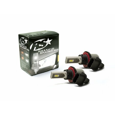 RACESPORT LT HEADLIGHT BULB DISPLAY H13 LED; 13 Watt; 1900 Lumens; 9 To 32 Volt DC; Plug And Play; Set Of 2 RSPNPH13